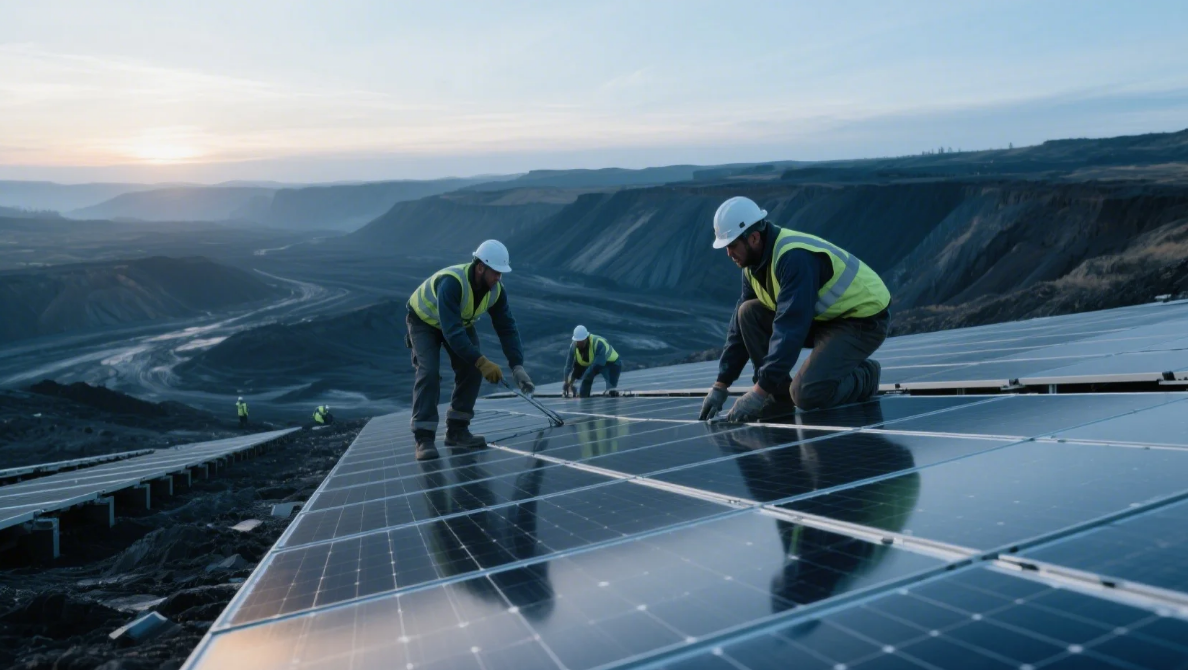 Reutilización de carbón a solar