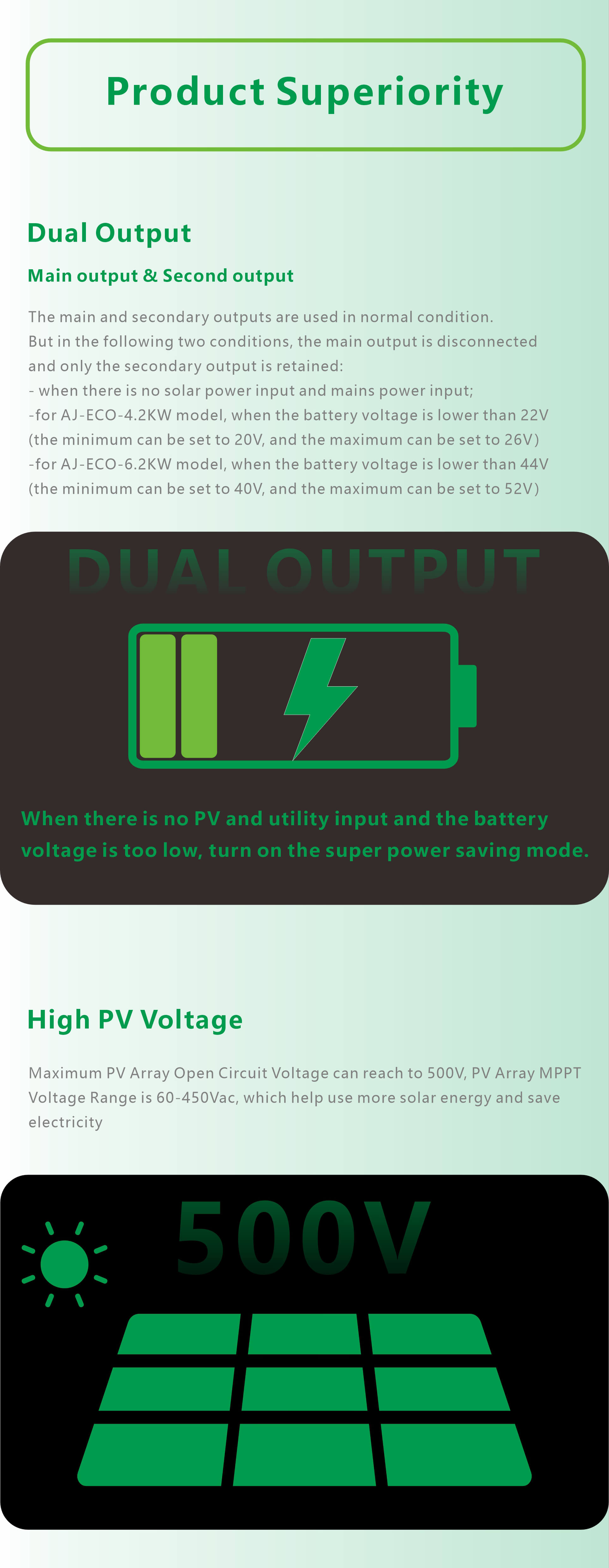 Inversor híbrido solar de 3,6 kw