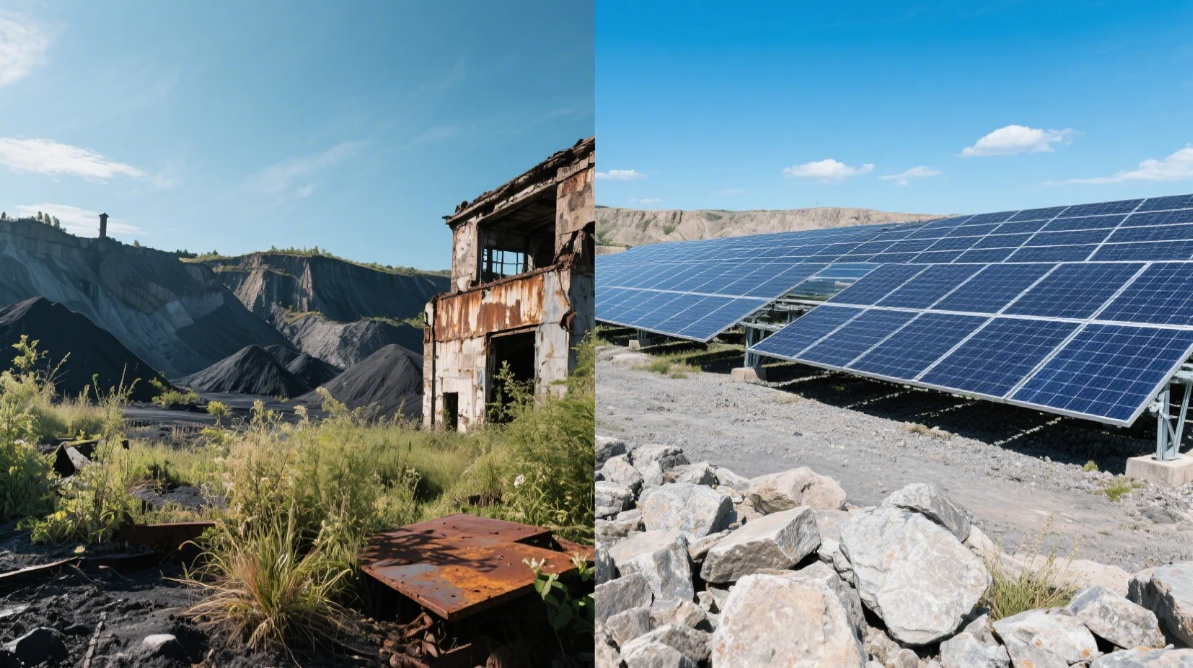 Reutilización de carbón a solar