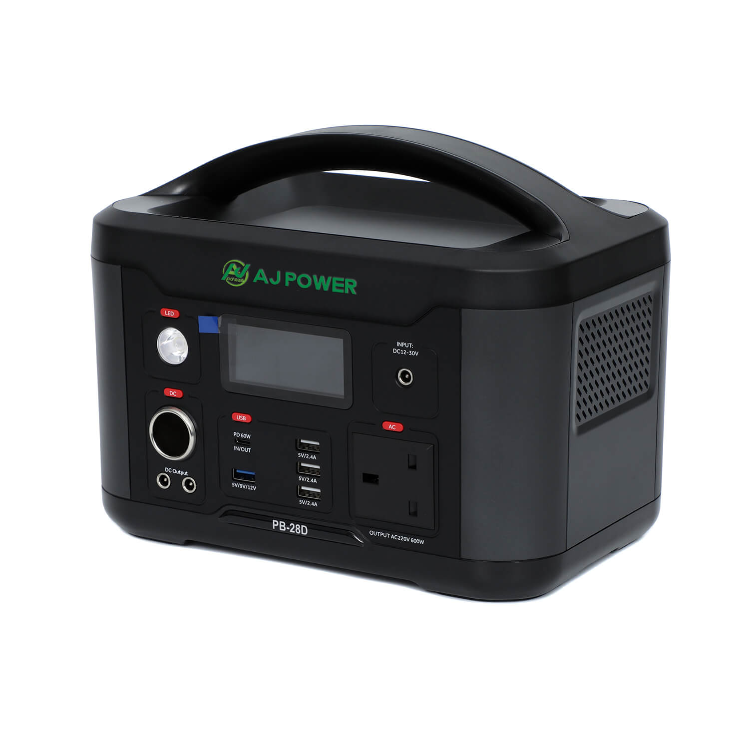 AJPB-28 12-24v 600W Fuente de alimentación portátil para exteriores más segura de alta potencia