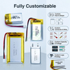 OEM ODM personalizado 500mah 1000mah 2000mah 3000mah Batería recargable Li-ion Li-ion Polímero de litio 3.7v 1500mah Lipo