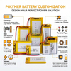 OEM ODM personalizado 500mah 1000mah 2000mah 3000mah Batería recargable Li-ion Li-ion Polímero de litio 3.7v 1500mah Lipo
