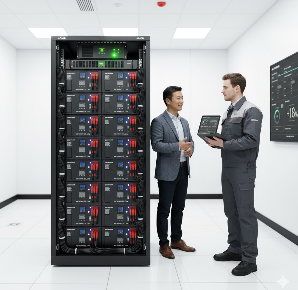 Almacenamiento de bater&iacute;as montado en bastidor