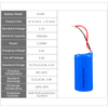Célula de batería de iones de litio cilíndrica 16340 3,7 V 700 mah