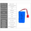 batería de litio 2s2p 7.4V 4400mAh 18650